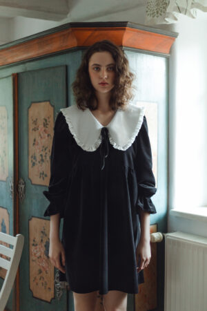 AKSAMITNA CZARNA SUKIENKA BLACK VELVET