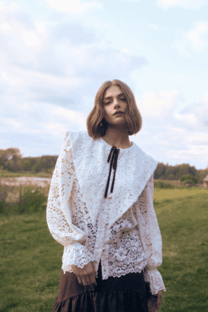 Koronkowa koszula ecru